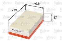 VALEO FILTRO AIRE CITROEN BERLINGO 96-/PEUGEOT 207 06-/RENAULT  