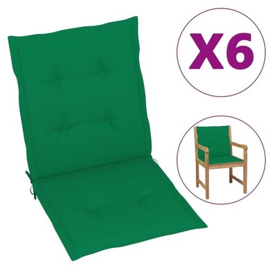 vidaXL Poduszki na krzesła ogrodowe, 6 szt.,