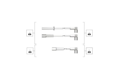 MAGNETI MARELLI КОМПЛЕКТ ТРУБОК ZAPŁONOWYCH DAEWOO ESPERO 1.8 2.0