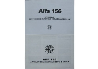 ALFA ROMEO 156 Q-SYSTEM MANUAL SERVICE BOX  