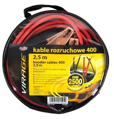 VIRAGE 94-036 CABLES DE ARRANQUE 400A 2,5M DE COBRE  