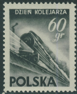 Polska 60 gr. - 1954 r Dzień Kolejarza