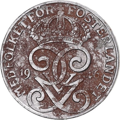 Moneta, Szwecja, 2 Öre, 1946