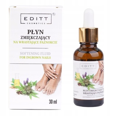 ZMIĘKCZAJĄCY PŁYN WRASTAJĄCE PAZNOKCIE 30ml EDITT