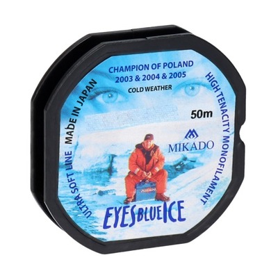 Żyłka podlodowa MIKADO Eyes Blue Ice NIEBIESKA 0,10mm / 50m