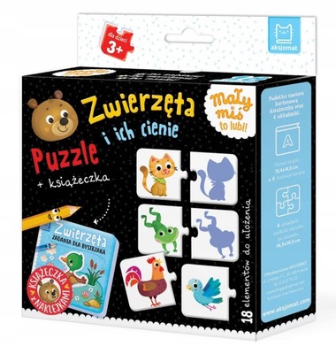 ZWIERZĘTA I ICH CIENIE PUZZLE KSIĄŻECZKA KSIĄŻKA