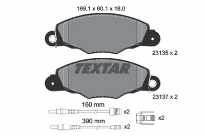 2313503 TEXTAR ZAPATAS DE FRENADO CITROEN P. XANTIA 98-  