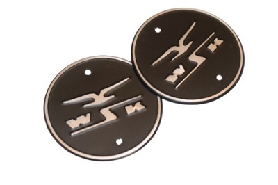 EMBLEM EMBLEMATY ALUMINIUM SIGN WSK PRZYKRECANE DUDEK BAK LELEK 2 PCS.  