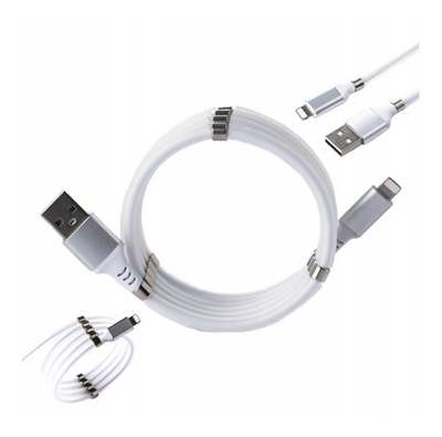 KABEL MAGNETYCZNY DO APPLE IPHONE LIGHTNING USB