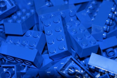 Lego niebieski blue klocek 2x4 3001 10szt