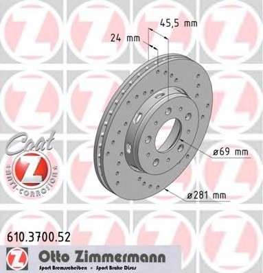 DISCO HAM. PARTE DELANTERA MITSUBISHI CARISMA 00- VOLVO V40  