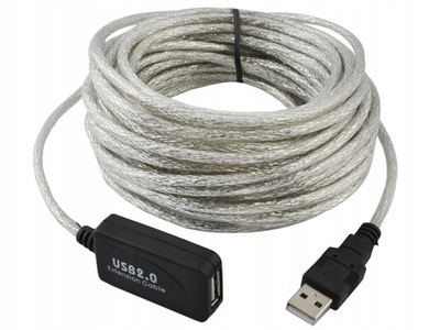 Przedłużacz kabel USB 2.0 aktywny 10 m przedłużka