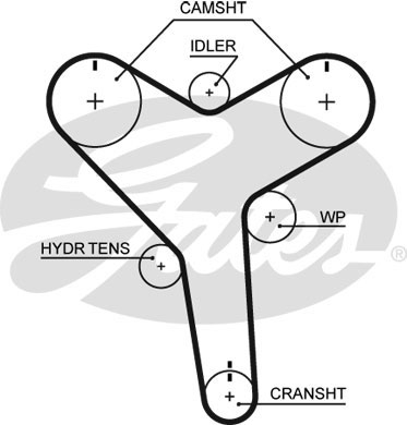 Ремінь розподільного валу toyota 4 runner iii land cruiser 90 tundra 3.4 11.95-07.04 фото №1