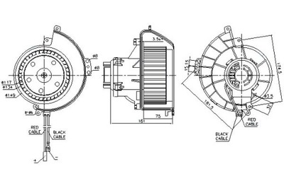 Nissens воздуходувка opel astra g astra g classic astr фото №1