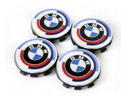 BMW TAPACUBOS KAPSLE 56 MM JUEGO 4 PIEZAS 50 JAHRE  