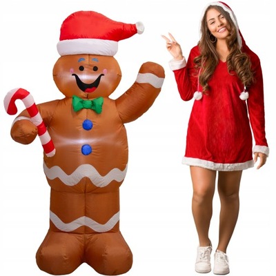 CIASTEK dmuchany ŚWIECĄCY DUŻY pompowany LED 155cm