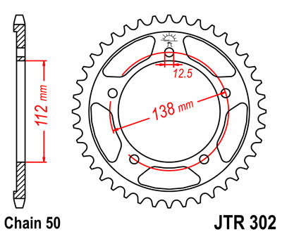 ЗУБЧАТКА ЗАДНЯЯ JT 40-ZĘBÓW SPEEDMASTER 800 2003-04