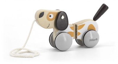 Zabawki dla dzieci Drewniany piesek do ciągnięcia Zabawka dla dwulatka