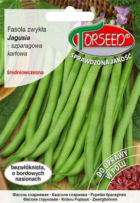 Fasola szparagowa Jagusia 30g bordowe nasiona