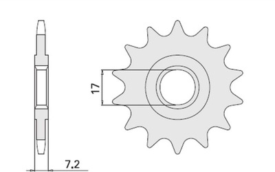 CHT ЗУБЧАТКА ПЕРЕДНЯ 600 13 APRILIA 50 (4020-13)