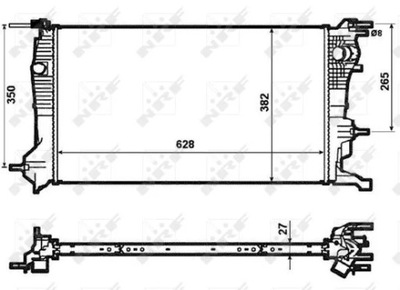 NRF 53963 CHLODNICA, SISTEMA DE REFRIGERACIÓN DEL MOTOR  