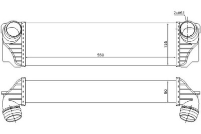 Nissens интеркулер bmw 5 525 d xdrive f10. f18 фото №1