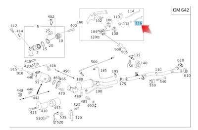 Шланг mercedes оригінальний номер mercedes оригінальний номер a1644930815 фото №1