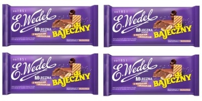 4x 100g WEDEL Czekolada Mleczna Bajeczny