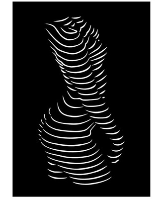 Obraz ażurowy z motywem Kobiety - Wycinany laserowo - Kobieta