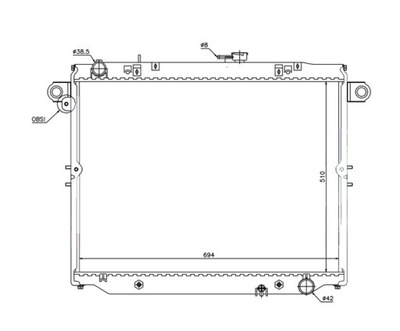 Радиатор toyota land cruiser fj100 01.98- nowa фото №1
