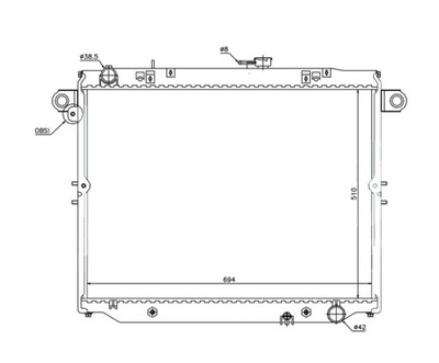 РАДІАТОР TOYOTA LAND CRUISER FJ100 01.98- НОВИЙ