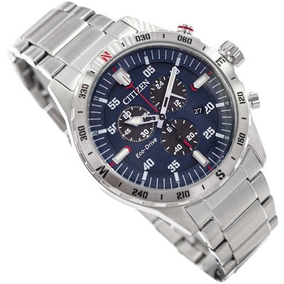 MĘSKI ZEGAREK CITIZEN AT2520-89L SPORTING CHRONOGRAPH ECO-DRIVE SOLARNY