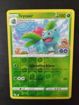 Ivysaur R.HOLO Pokemon go 2022 rok 002/078 POKEMON TCG