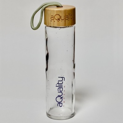 butelka na wodę lub napoje, 0,6L transparentna z borokrzemowego szkła