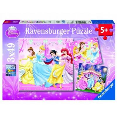 Ravensburger puzzle 3x49 el Królewna śnieżka