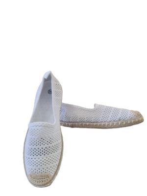 ESPADRYLE BIAŁE AŻUROWE COLLECTION PARIS R.38