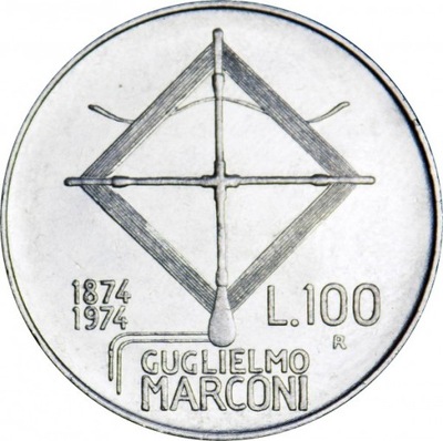 Włochy 100 lirów 1974 Italia okołomennicza