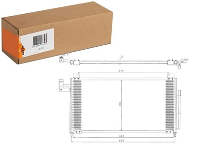 KONDENSATORIUS KONDICIONAVIMO MAZDA 323 F VI 323 S VI 1.3-2.0 09.98-05.04 