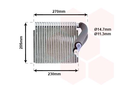 Van wezel 3000v051 испаритель, кондиционер фото №1