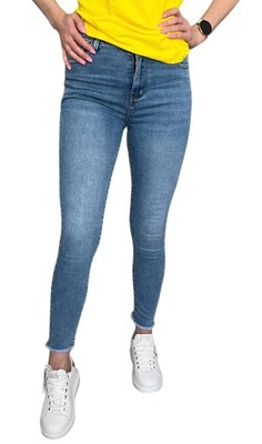 Spodnie Damskie Jeansy Dżinsy Modelujące Modne 36