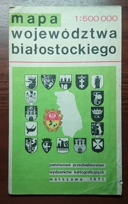 Województwo białostockie mapa 1971 r.