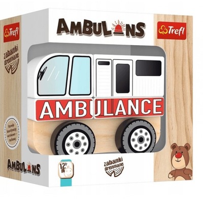 TREFL Zabawki drewniane - Ambulans