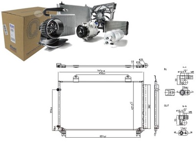 CONDENSADOR DE ACONDICIONADOR TOYOTA SIENNA 3.3 3.5 12.04- NISSENS  