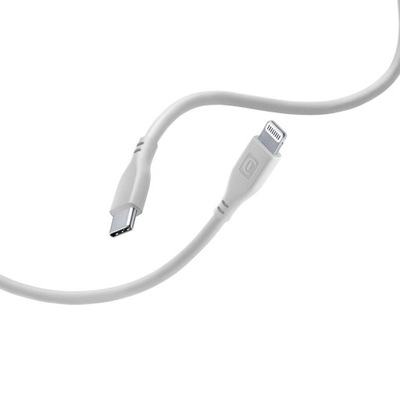 Cellularline Soft Cable - USB-C kábel pre Lightning certifikácia MFi 1.2 m