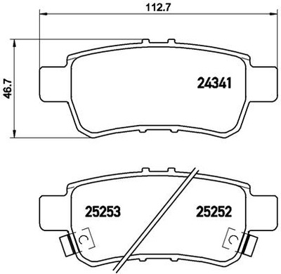 BREMBO P 28 062 КОМПЛЕКТ КОЛОДОК ТОРМОЗНЫХ, HAMULC