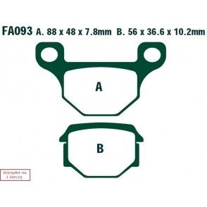 КОЛОДКИ ТОРМОЗНЫЕ MOTO KEEWAY SPEED 125/150 (07-12) EBCSFA093