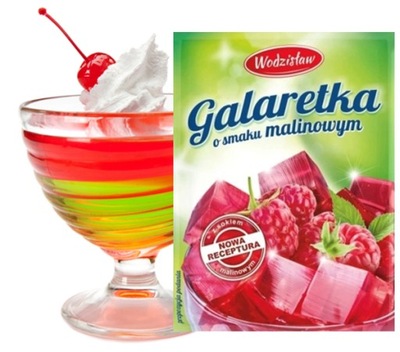 GALARETKA MALINOWA Z SOKIEM MALINOWYM 75 G NA DESER