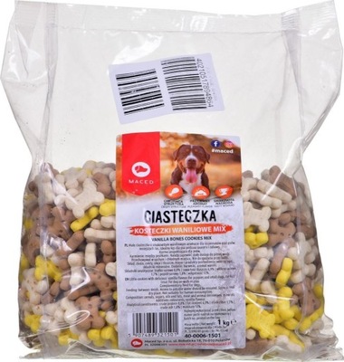 Maced Ciastka dla psa waniliowe kosteczki mix 1kg