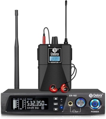 D Debra Audio PRO ER-102 UHF bezprzewodowy system monitorowania dousznego