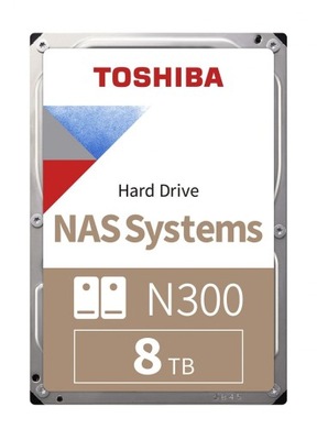 TOSHIBA Dysk Toshiba N300 HDWG480EZSTA 3,5' 8TB SA